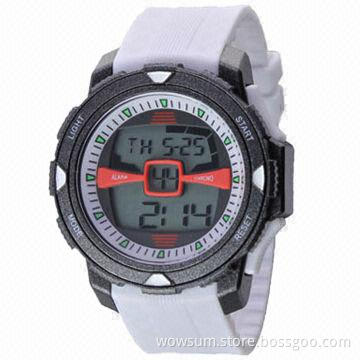 Men's Sports Watches, Eco-friendly Material with 30m Water-resistant